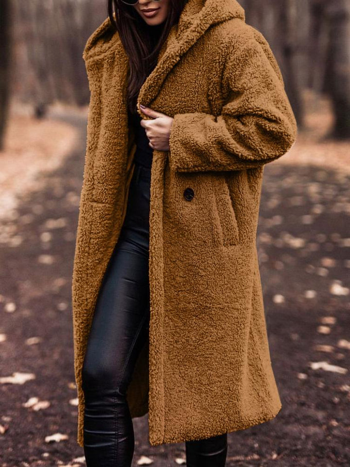 Giawen | Casual Stretch Long Teddy Coat For Tops