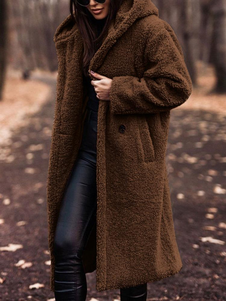 Giawen | Casual Stretch Long Teddy Coat For Tops