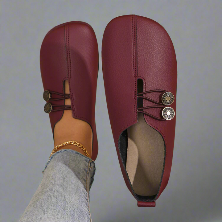Gwenbelle | Women's Orthopedic Comfort Slip-On Suede Loafer — Red