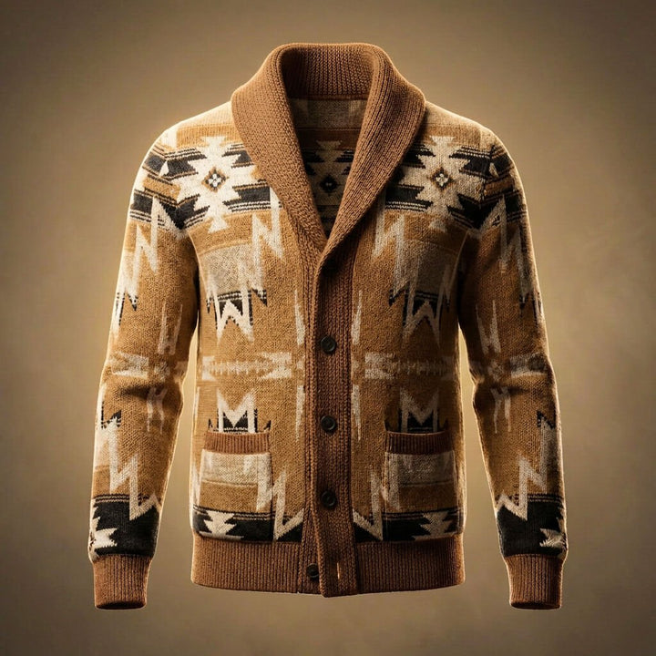 Gwenlyn | Wool-Blend Shawl Collar Knit Cardigan