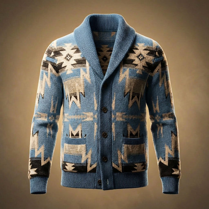 Gwenlyn | Wool-Blend Shawl Collar Knit Cardigan