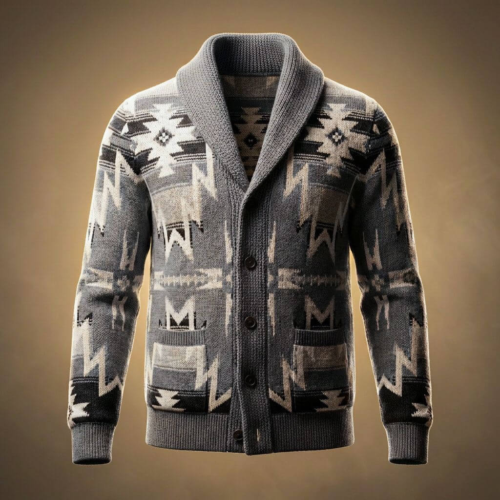 Gwenlyn | Wool-Blend Shawl Collar Knit Cardigan