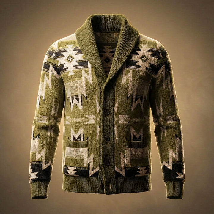 Gwenlyn | Wool-Blend Shawl Collar Knit Cardigan