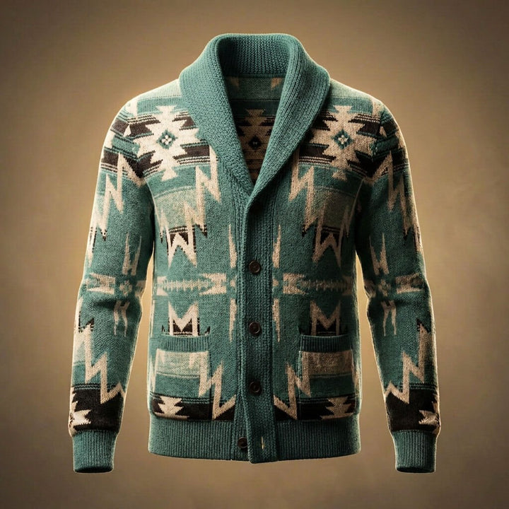 Gwenlyn | Wool-Blend Shawl Collar Knit Cardigan