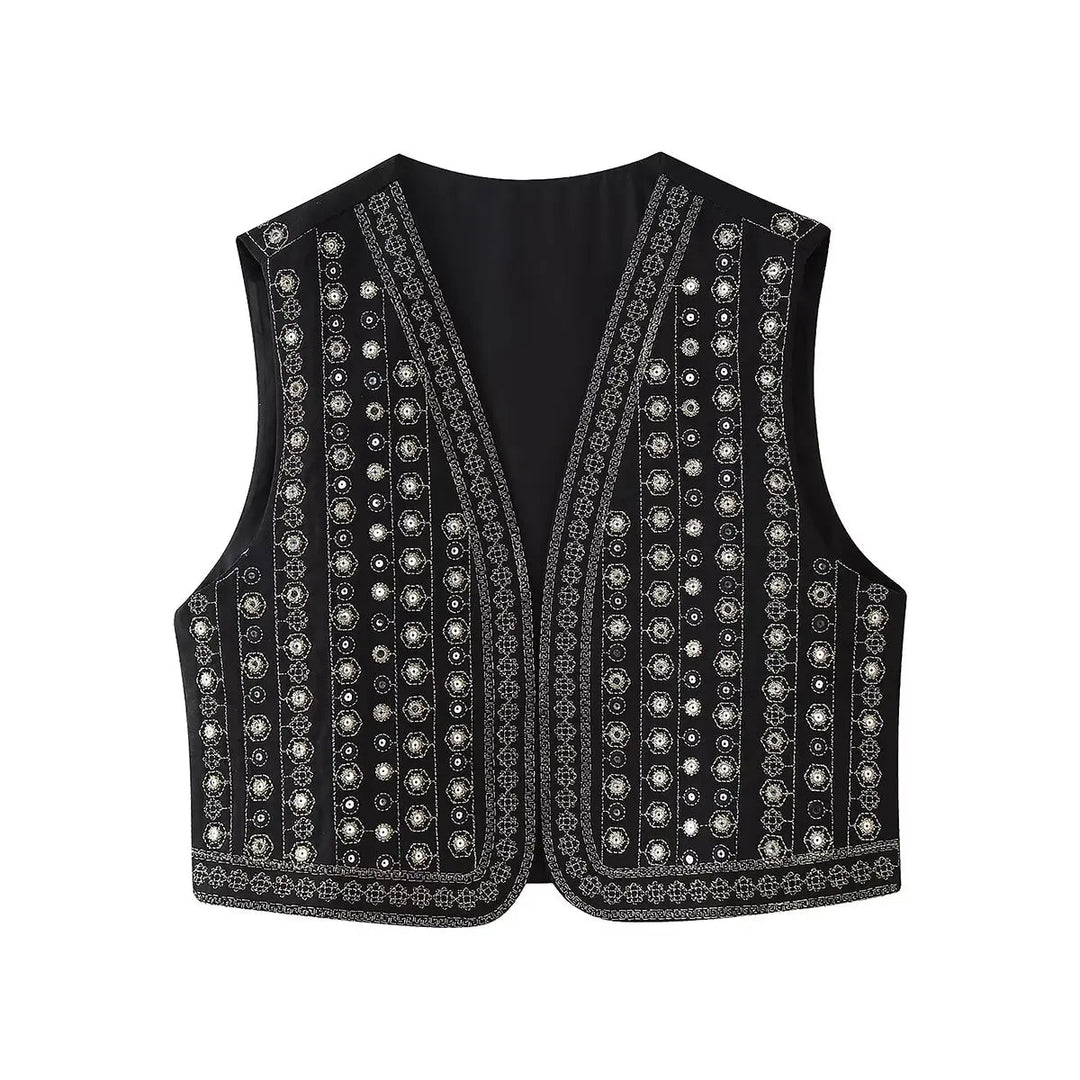 Halcylora | Women's Sweater Vest Layering - Black