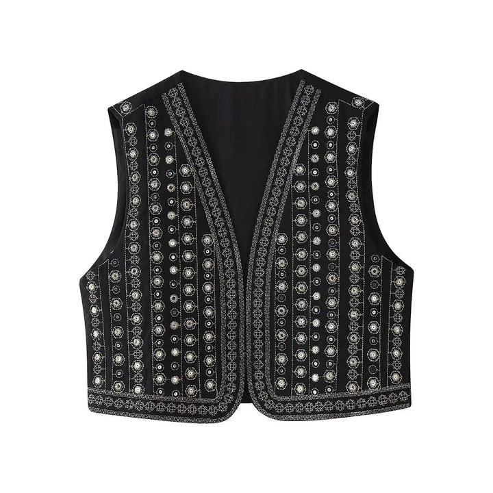 Halcylora | Women's Sweater Vest Layering - Black