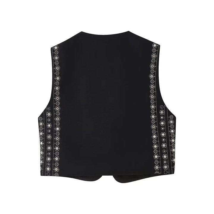 Halcylora | Women's Sweater Vest Layering - Black