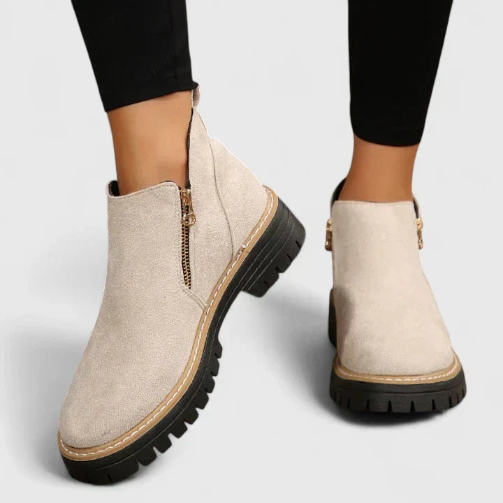 Halesia | Women's COMFORT BOOTS — Beige