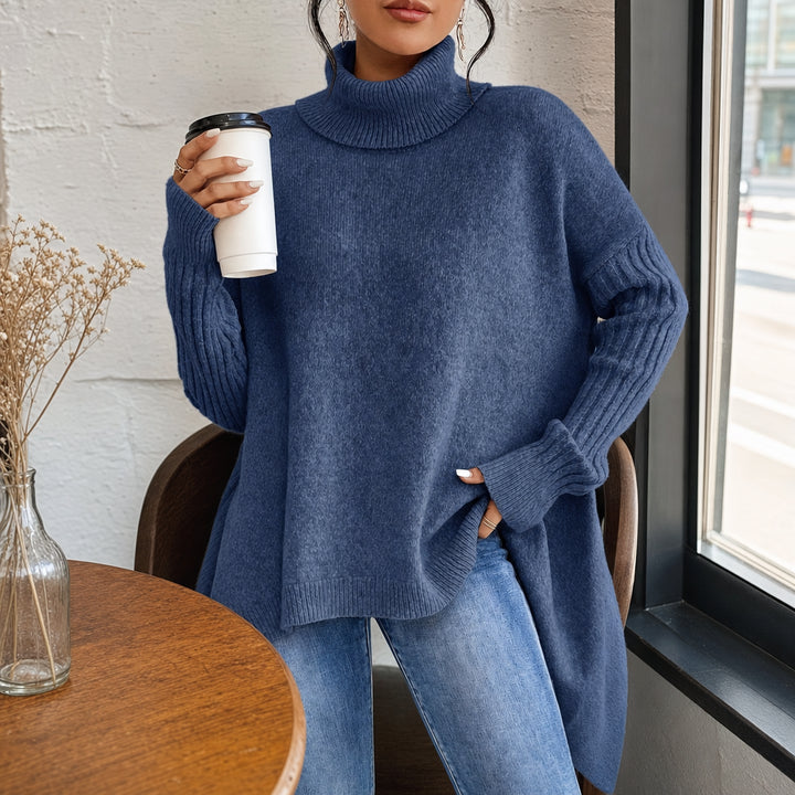 Ilsemora | Women's Knit Oversized Turtleneck Sweater