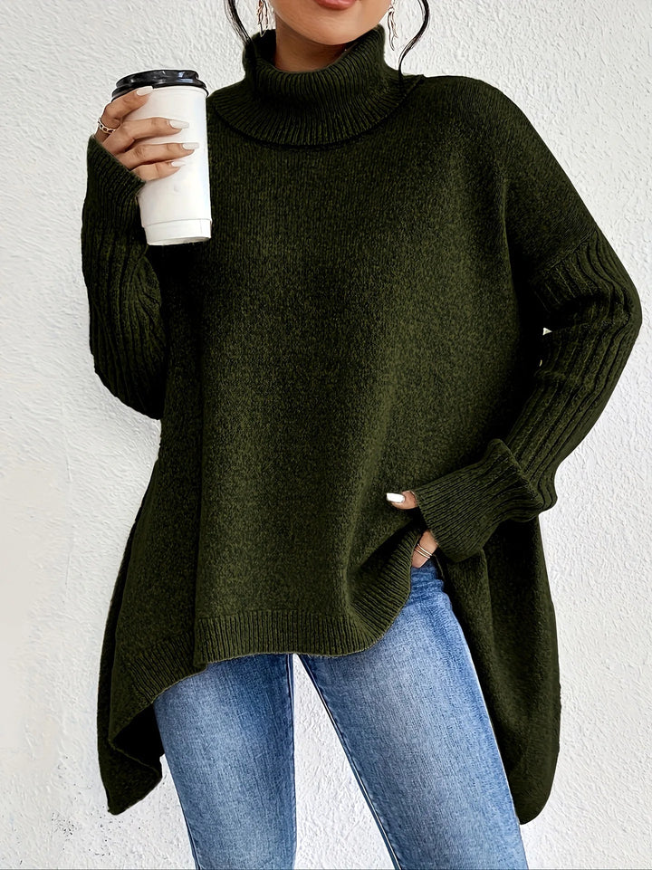 Ilsemora | Women's Knit Oversized Turtleneck Sweater