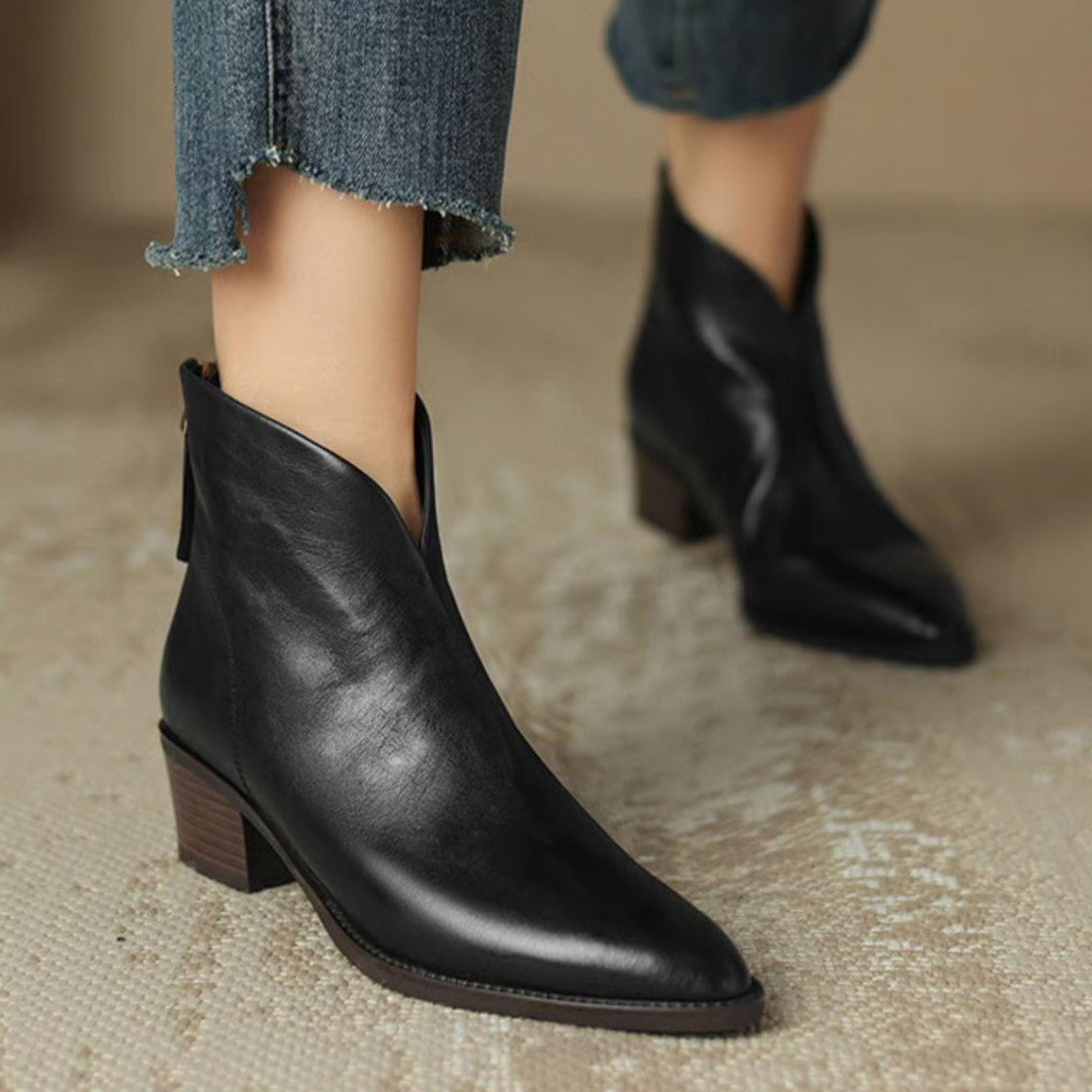 Ilsevia | Women's LUXURY LOW BOOTS — Black