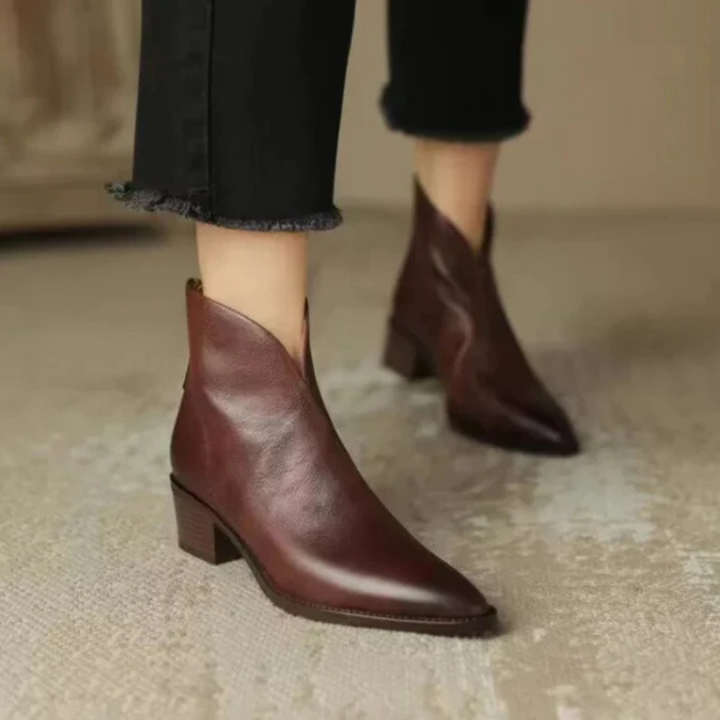 Ilsevia | Women's LUXURY LOW BOOTS — Brown