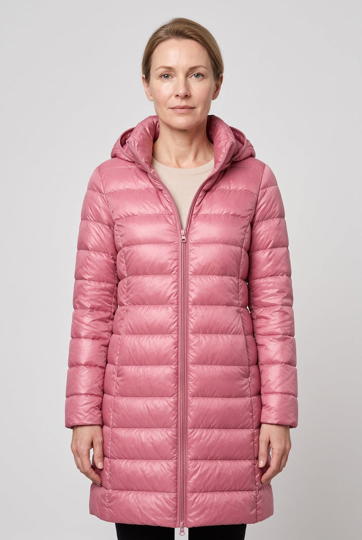 Ilsewen | Women's Hooded Longline Puffer Jacket — 3XL