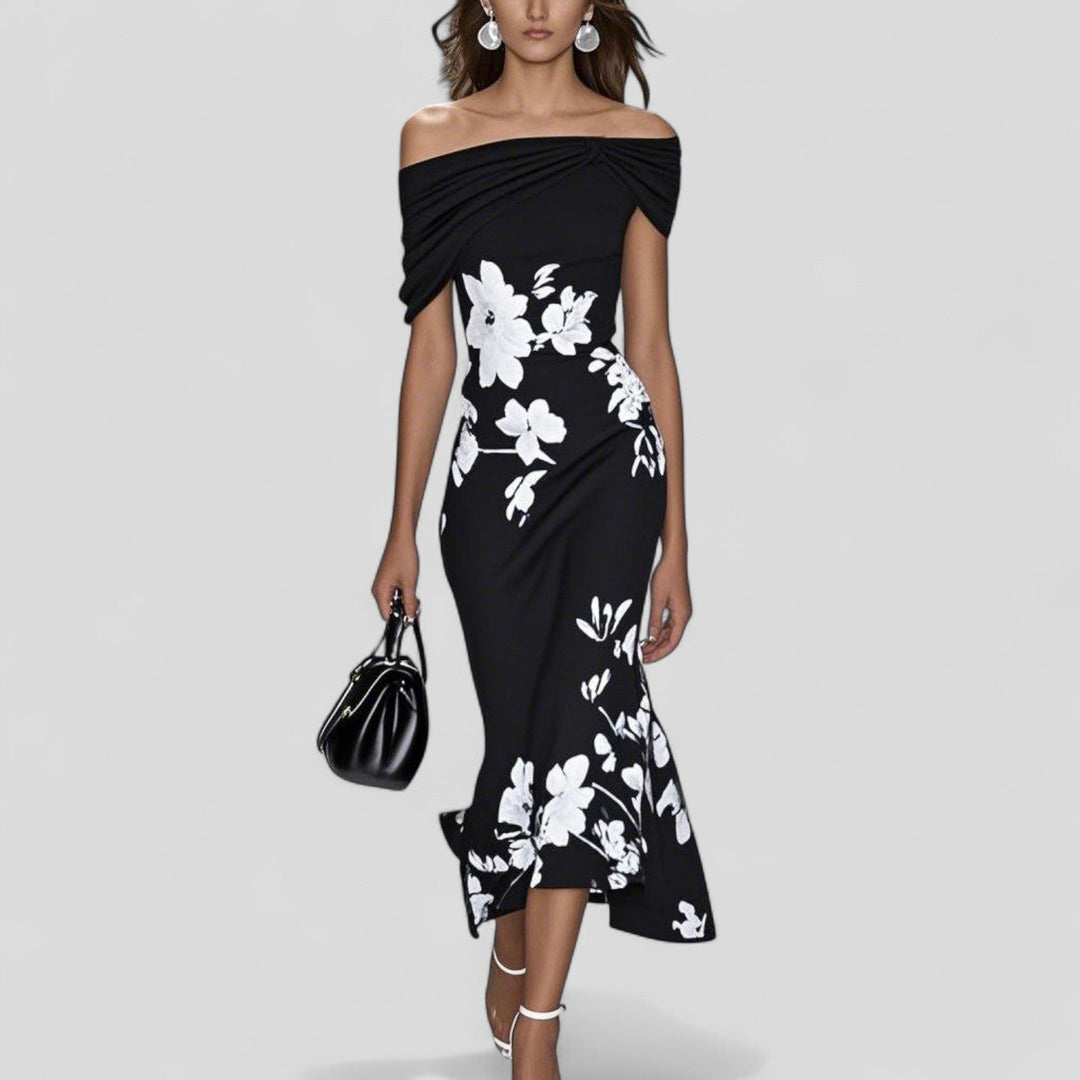 Irma | Women's Wedding Guest Elegant Off Shoulder Dresses — 3