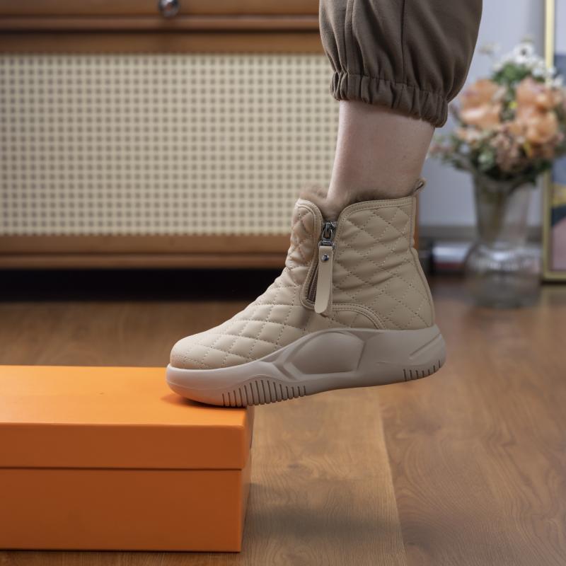 Ivonova | Quilted Waterproof Ankle Snow Boots with Side Zip