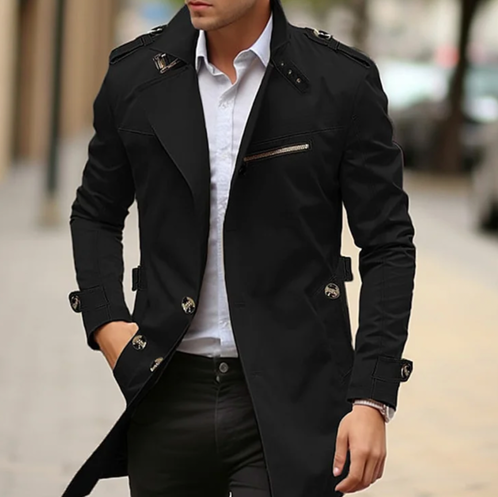 Jasper | Men's Double-Breasted Trench Coat for Men — 2