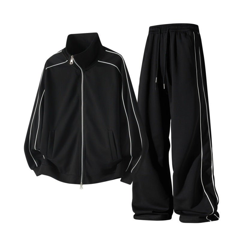 Jorvesia | Women's High Collar Two-Piece Tracksuit Set