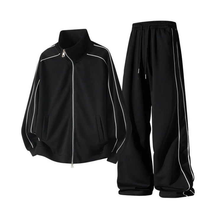 Jorvesia | Women's High Collar Two-Piece Tracksuit Set