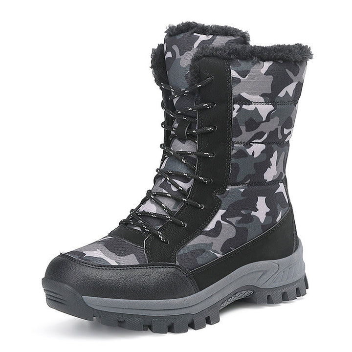 Jossisse | Camo Fur-Lined Waterproof Lace-Up Snow Boots