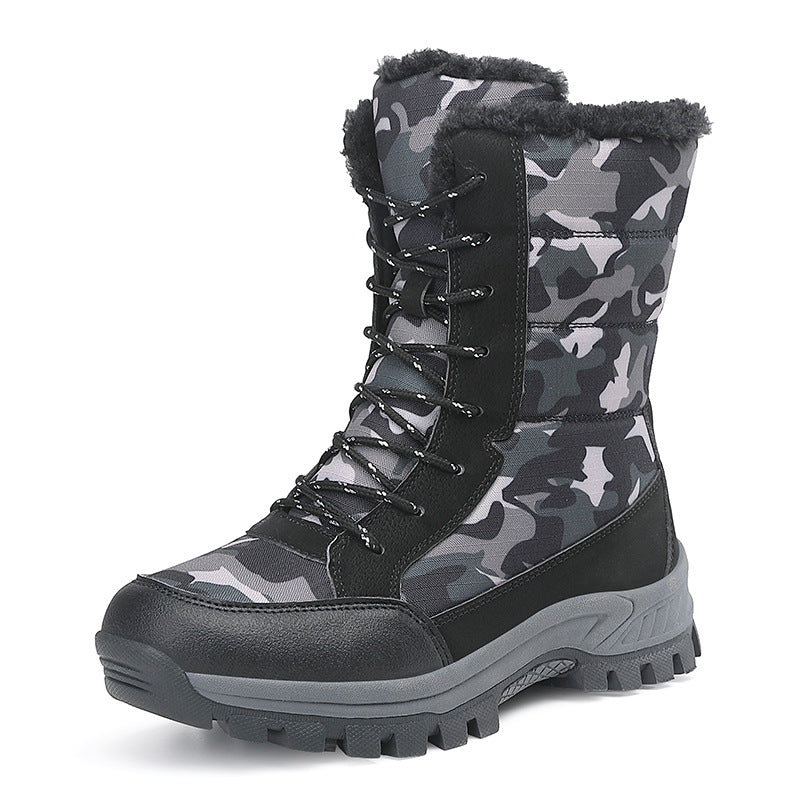 Jossisse | Camo Fur-Lined Waterproof Lace-Up Snow Boots
