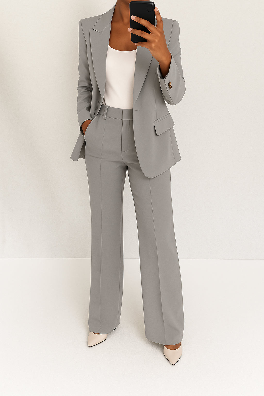 Junia | Women's Casual Stretch Suit Set Tops — 3