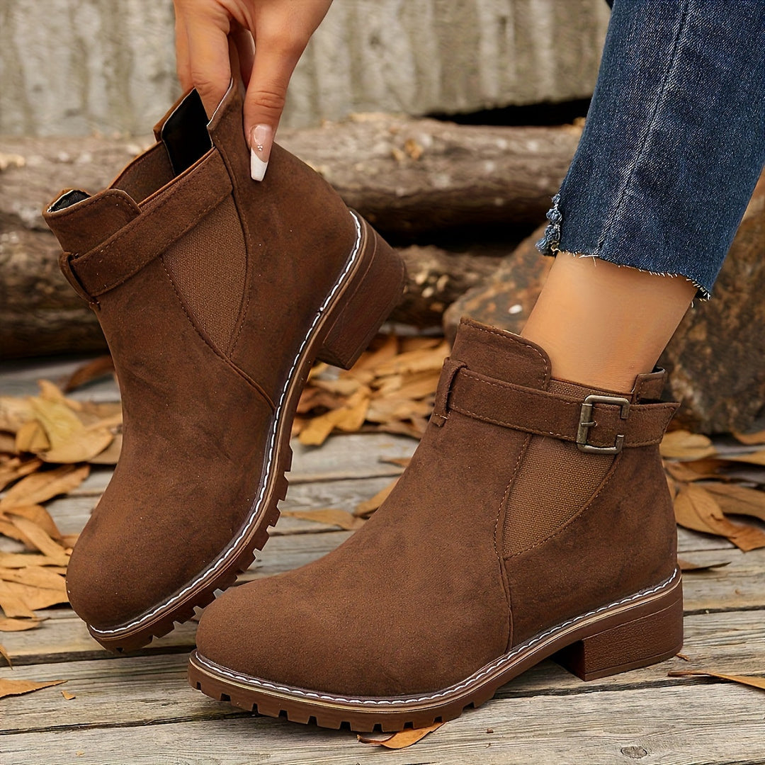 Junomora | Women's Ankle Boots Everyday Wear - Black / Dark Brown