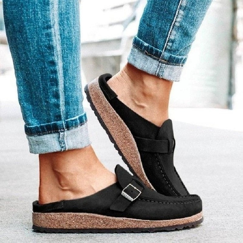 Kaliienne | Women's Orthopedic Comfort Slip-On Loafers with Buckle for Everyday Comfort — 2