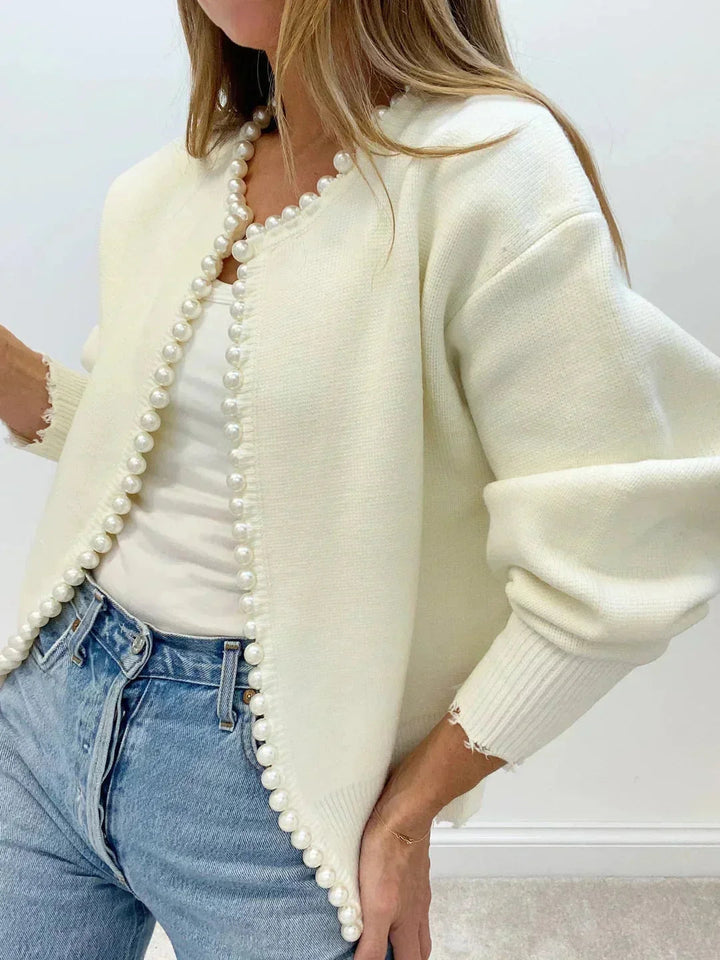 Kalithea | Pearl Trim Knit Cardigan
