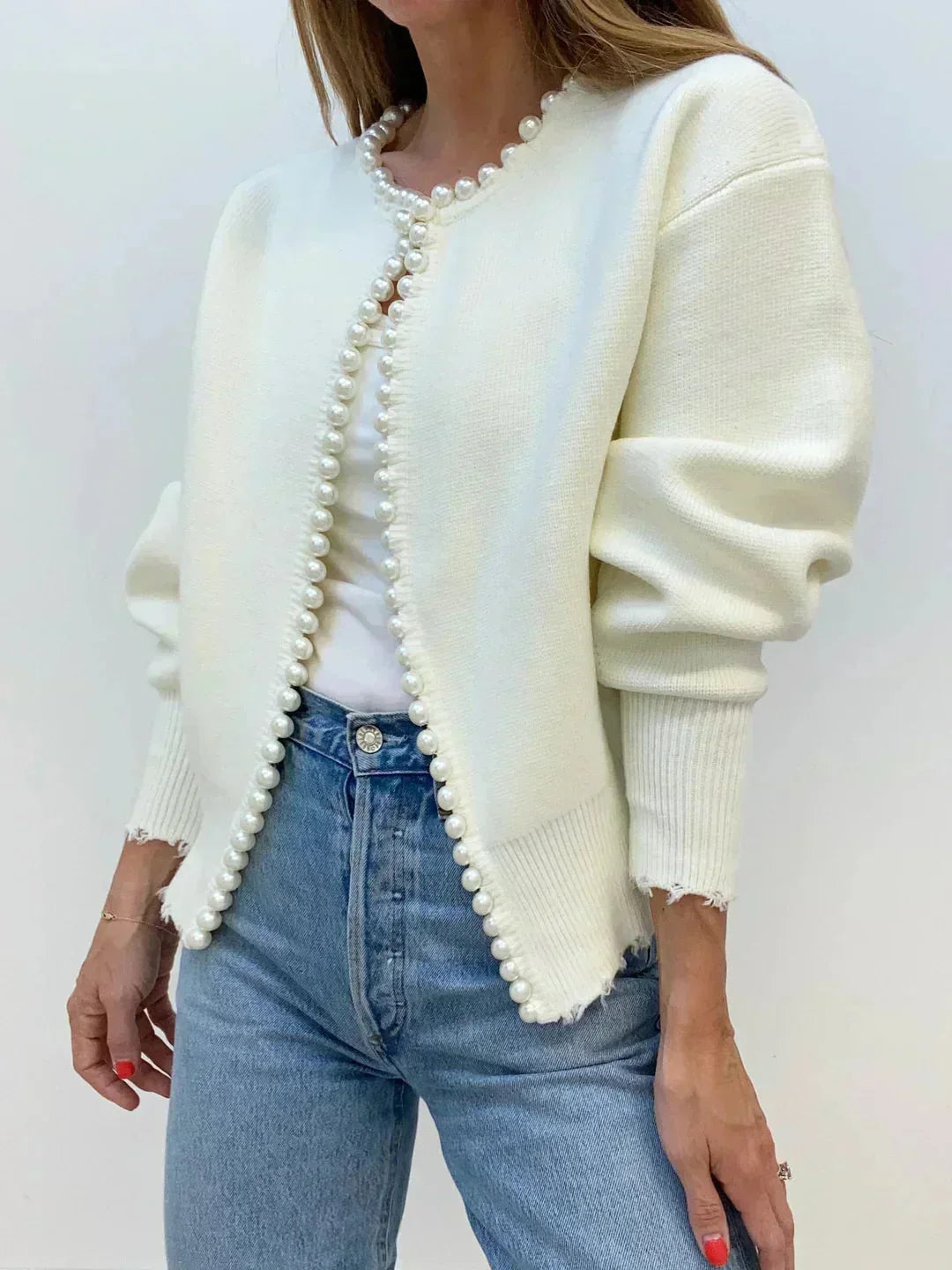 Kalithea | Pearl Trim Knit Cardigan