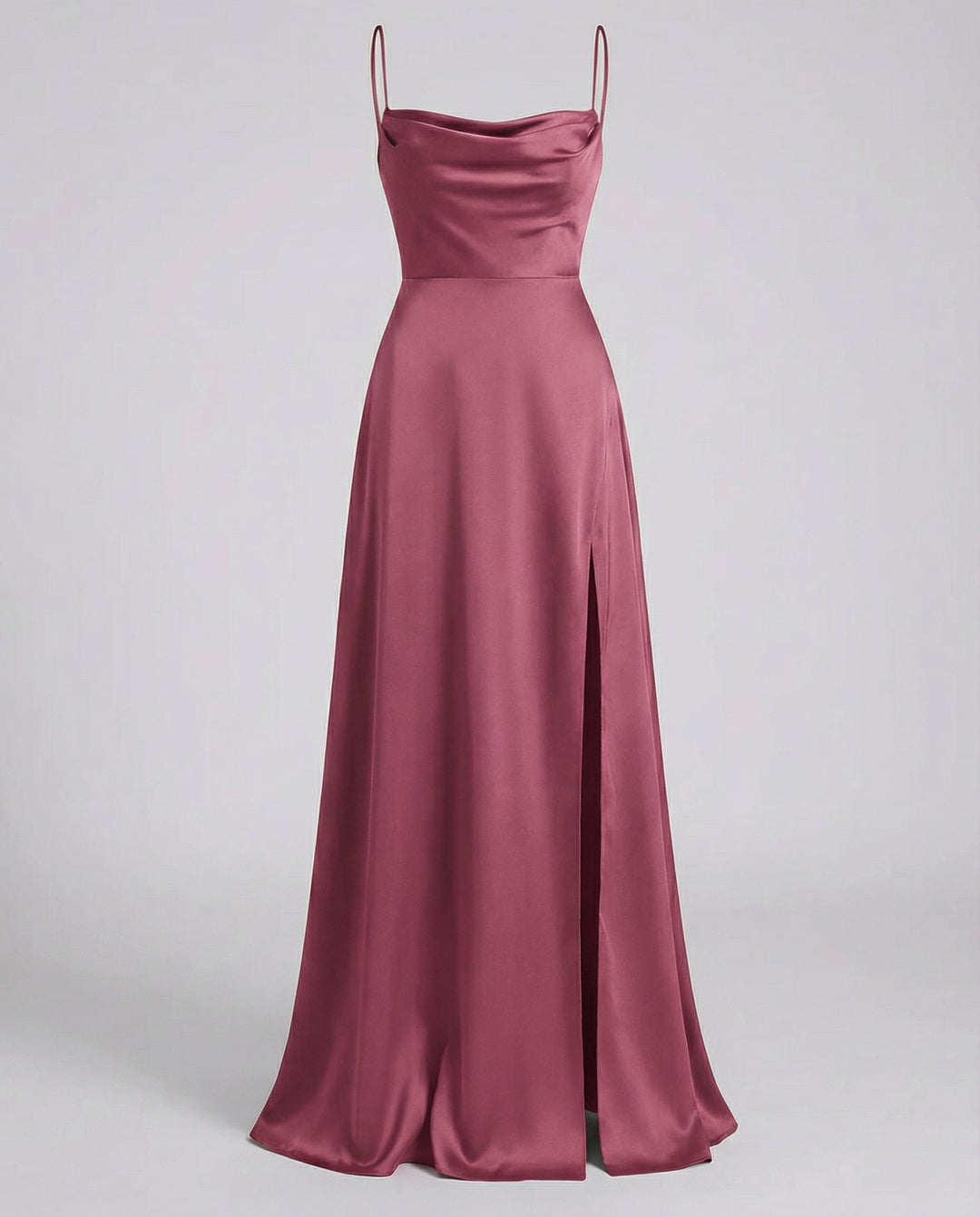 Laelella | Women's Elegant Cowl Neck Evening Maxi Dress — Pink