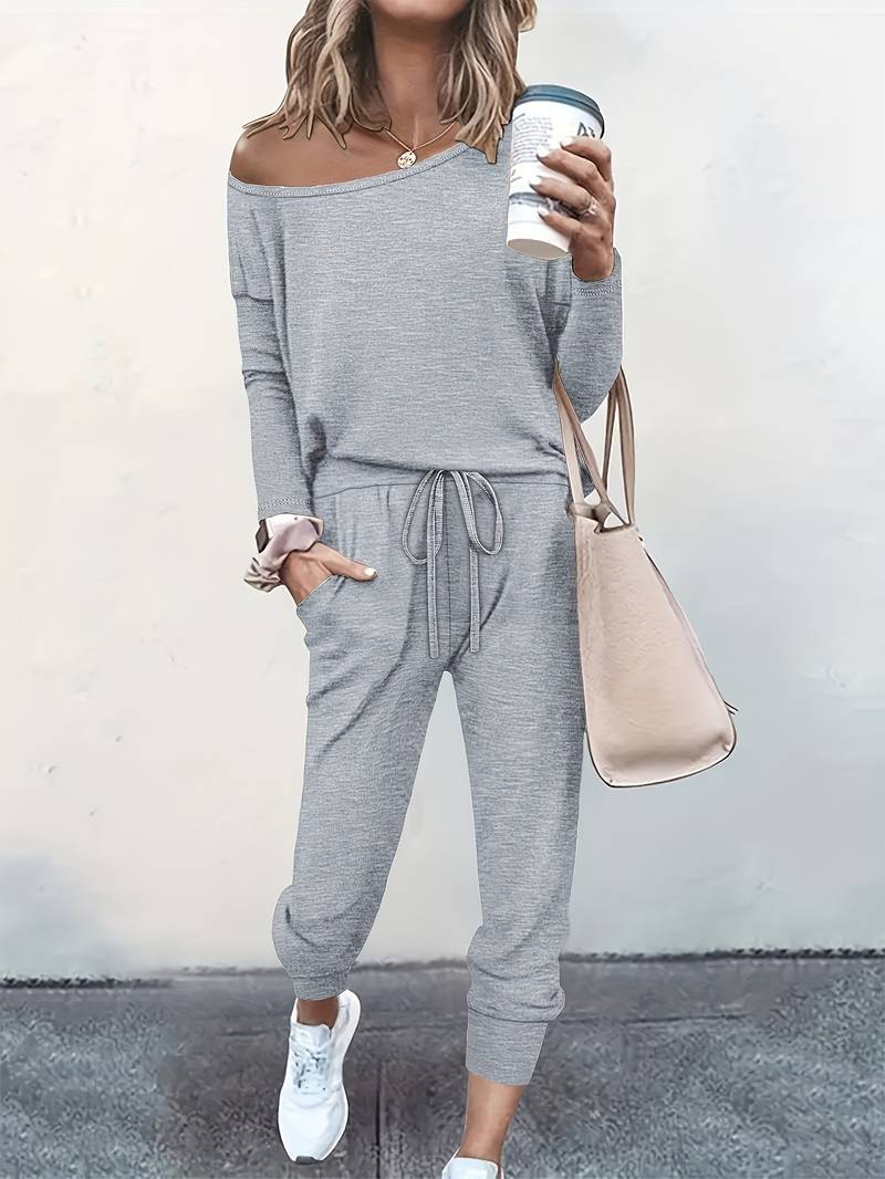 Liorisse | Women's Two-Piece Matching Two Piece Jogger Lounge Set — 1