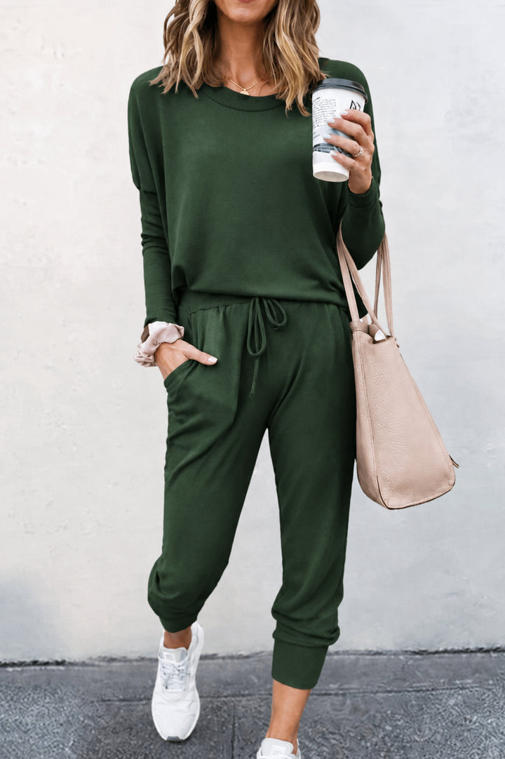 Liorisse | Women's Two-Piece Matching Two Piece Jogger Lounge Set — 2