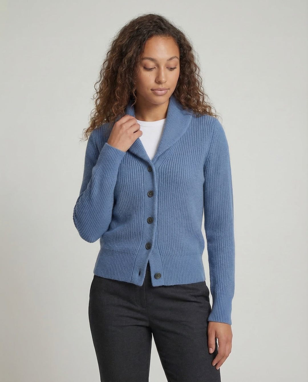 Livetta | Women's Cozy Shawl Collar Knit Cardigan — 1