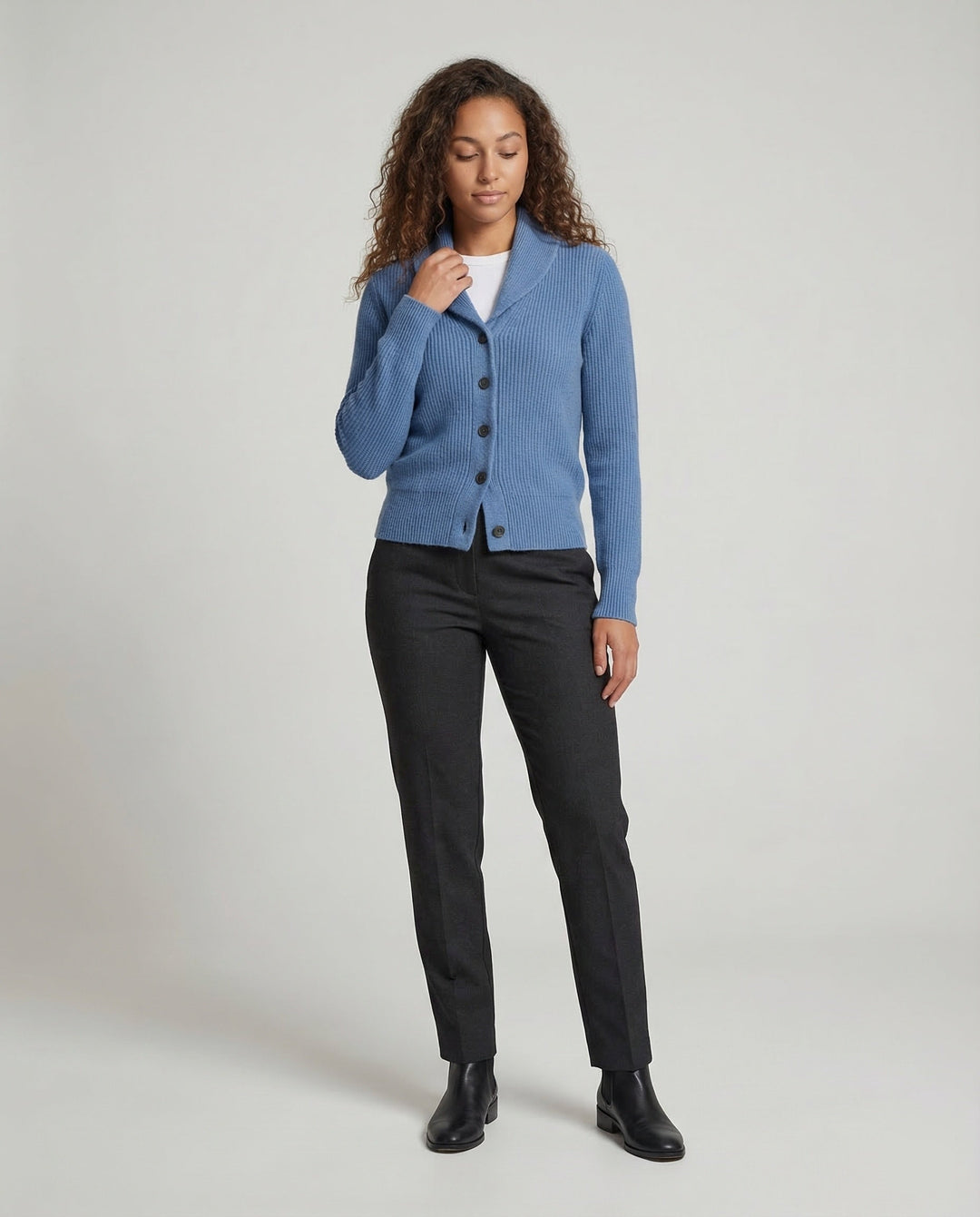 Livetta | Women's Cozy Shawl Collar Knit Cardigan — 2