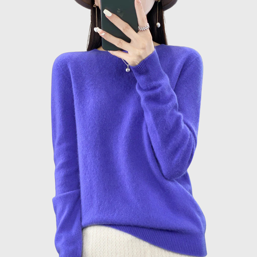 Livoura | Women's Knit Cozy Warm sweater for cold days — Blue Purple