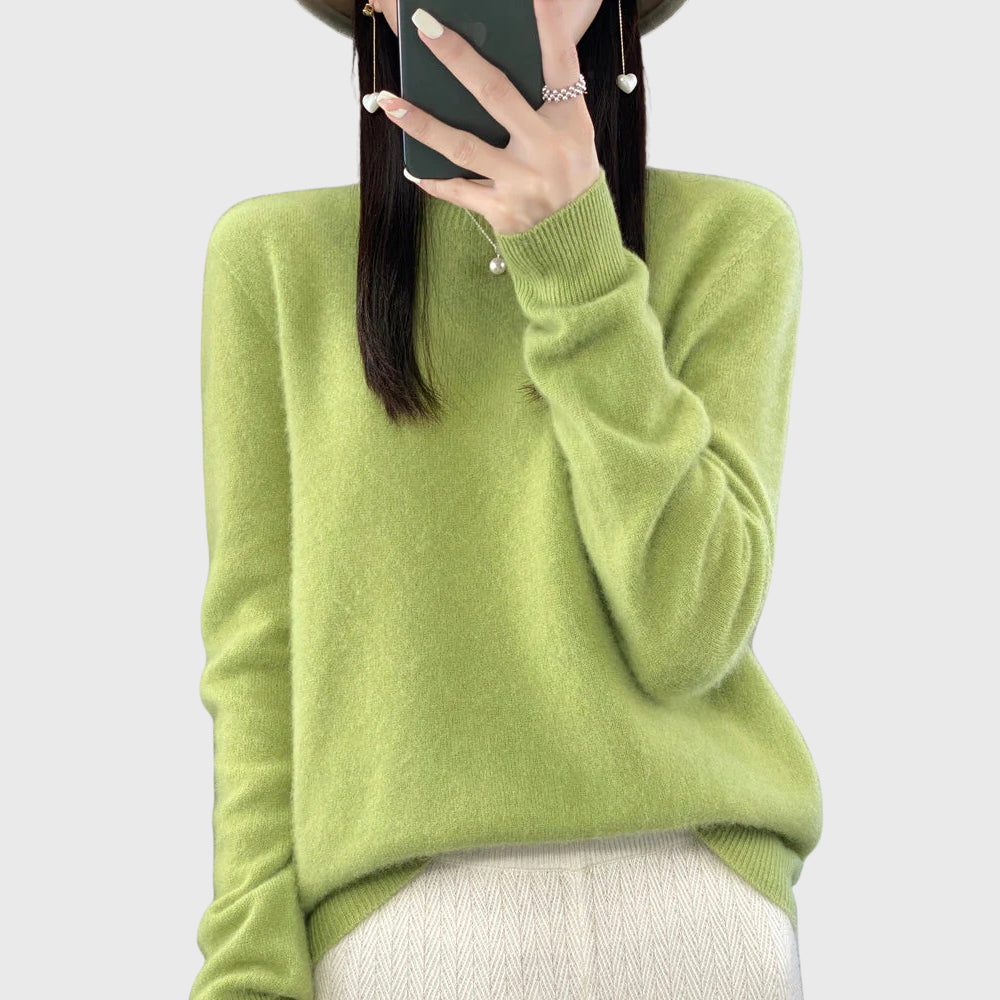 Livoura | Women's Knit Cozy Warm sweater for cold days — Fruit Green