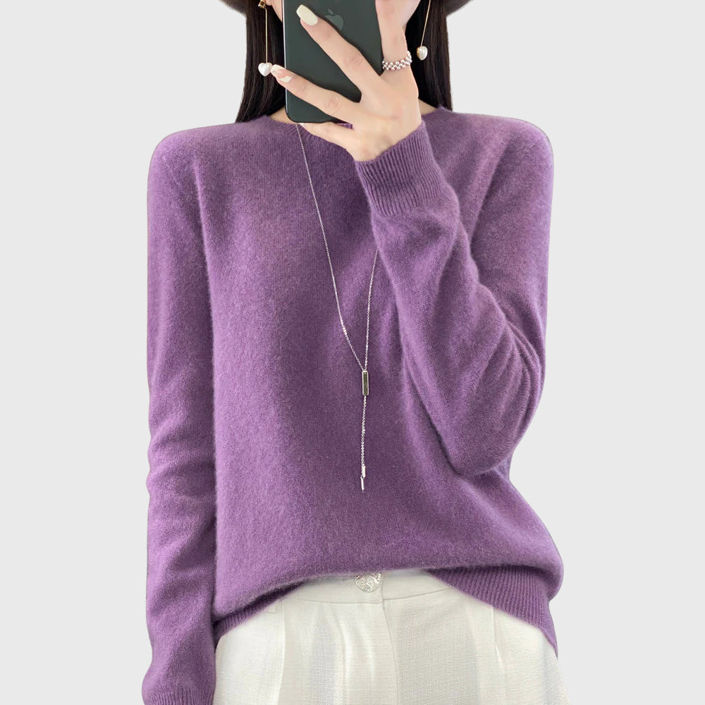 Livoura | Women's Knit Cozy Warm sweater for cold days — Purple