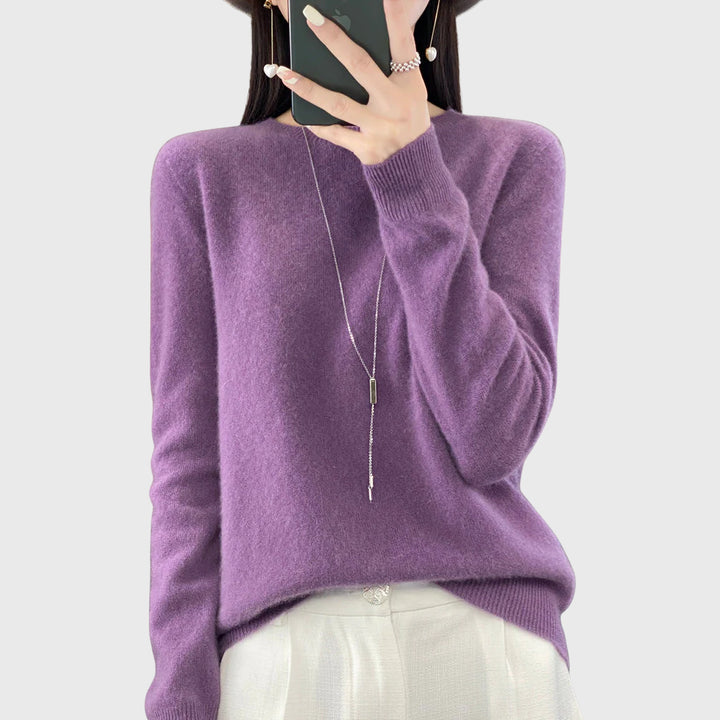 Livoura | Women's Knit Cozy Warm sweater for cold days — Purple