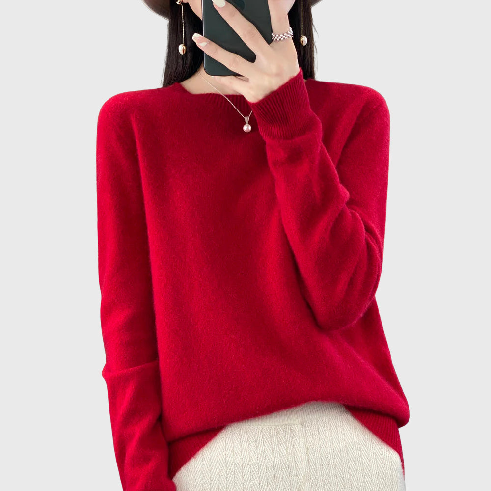 Livoura | Women's Knit Cozy Warm sweater for cold days — Red