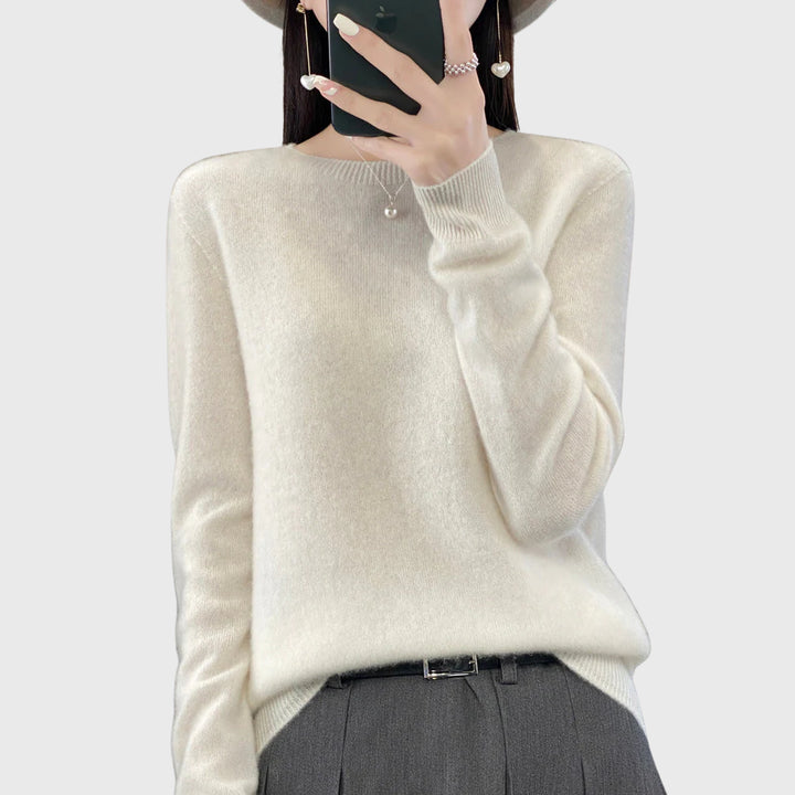 Livoura | Women's Knit Cozy Warm sweater for cold days — White