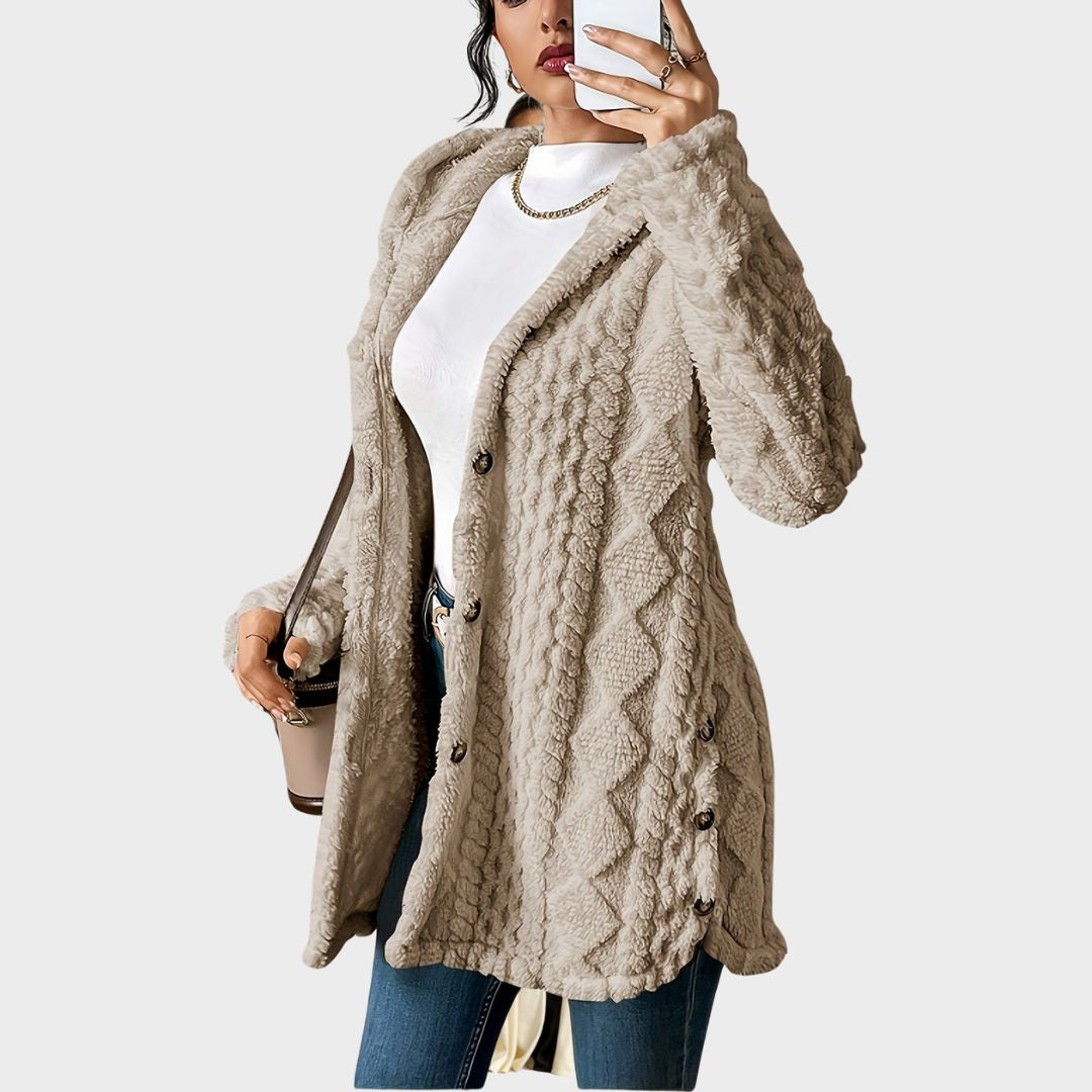 Lucy | Women's Knit Cozy Hooded Cardigan Sweaters — 2