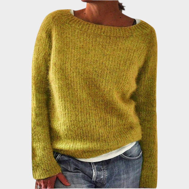 Lumistine | Women's Cozy Cashmere Sweater Soft Textured Design — Yellow