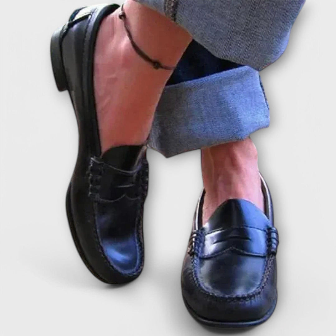 Lunessa | Women's Orthopedic Comfort Slip-On TIMELESS ELEGANT LOAFERS — Black