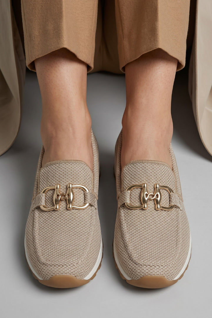 Lunwen | Women's Orthopedic Comfort Slip-On Orthopaedic Loafers with Insole for All-Day Comfort — Beige