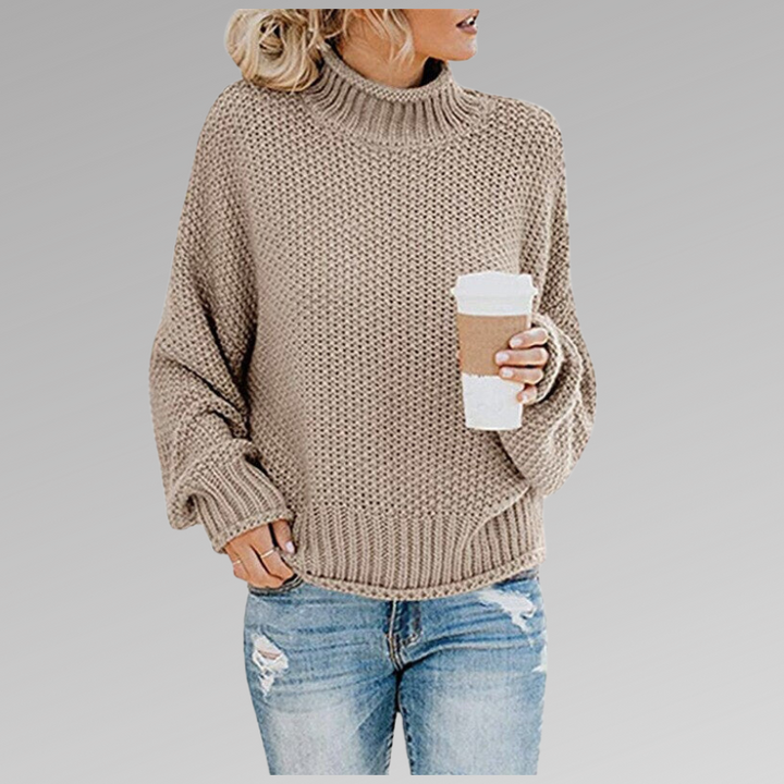 Lyralia | Women's Knit Cozy Elegant Sweater — Beige