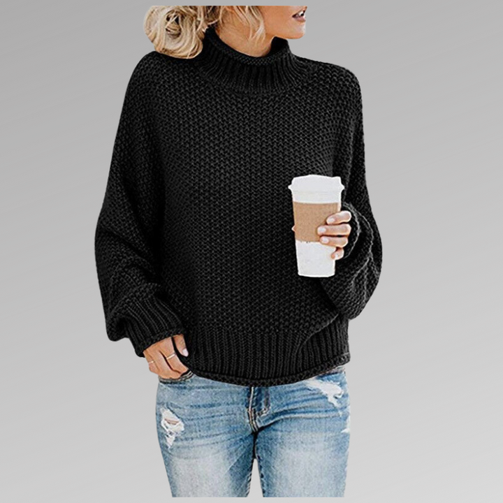 Lyralia | Women's Knit Cozy Elegant Sweater — Black