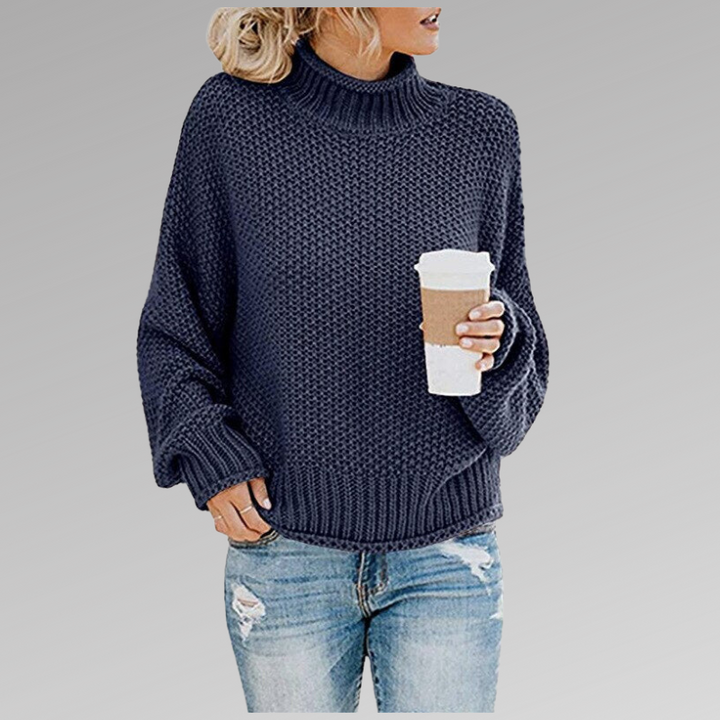 Lyralia | Women's Knit Cozy Elegant Sweater — Blue