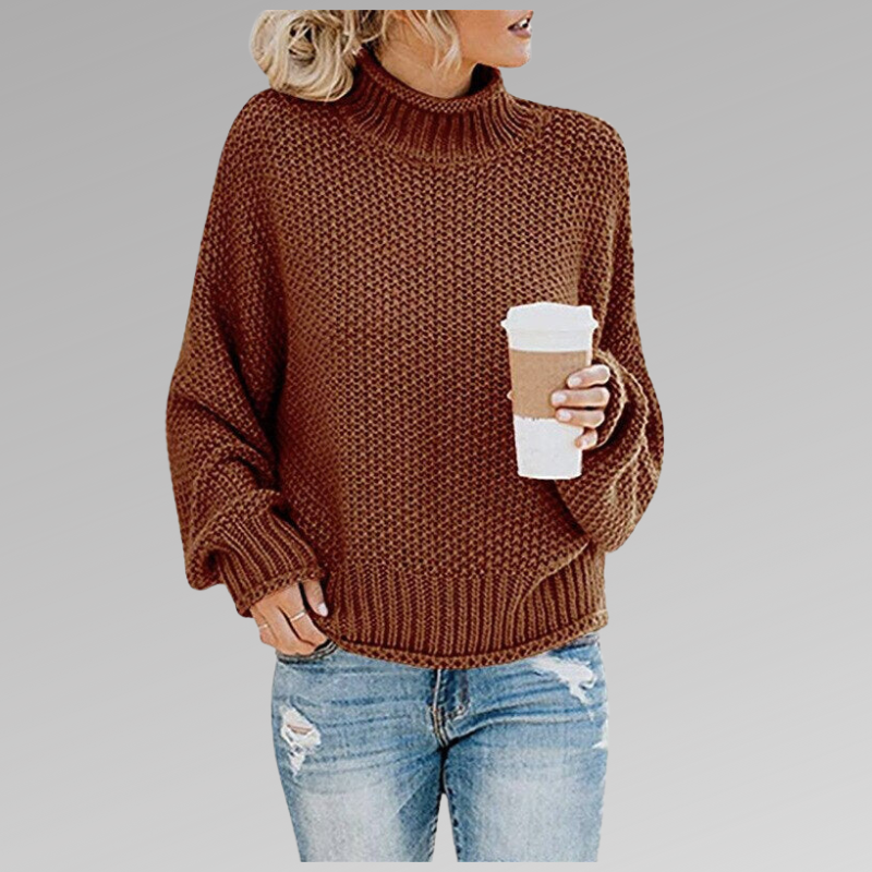 Lyralia | Women's Knit Cozy Elegant Sweater — Brown