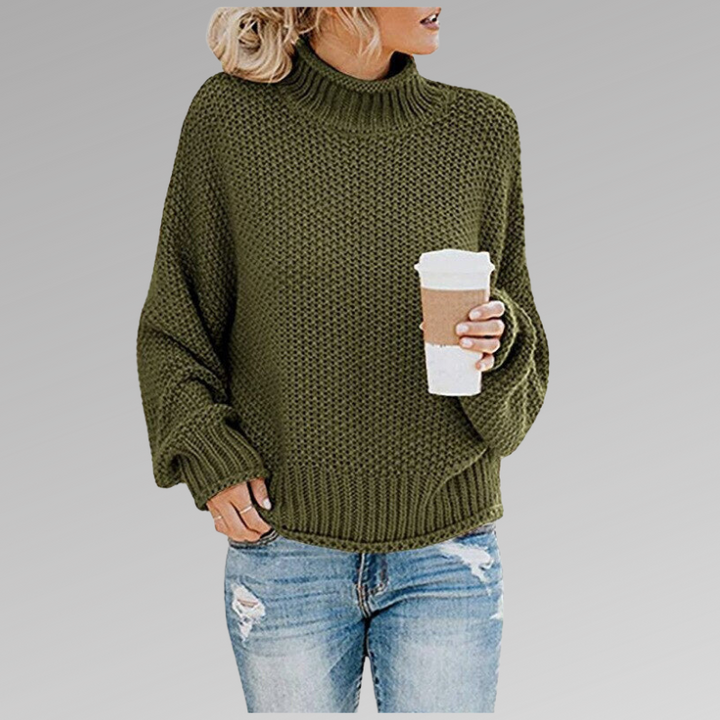 Lyralia | Women's Knit Cozy Elegant Sweater — Green