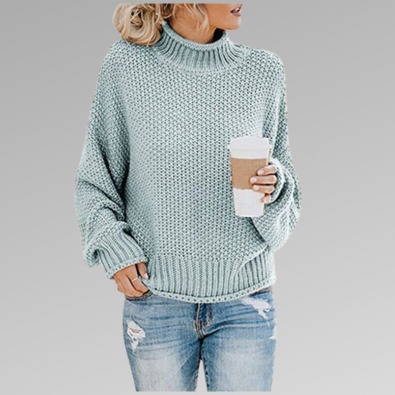 Lyralia | Women's Knit Cozy Elegant Sweater — Sky blue